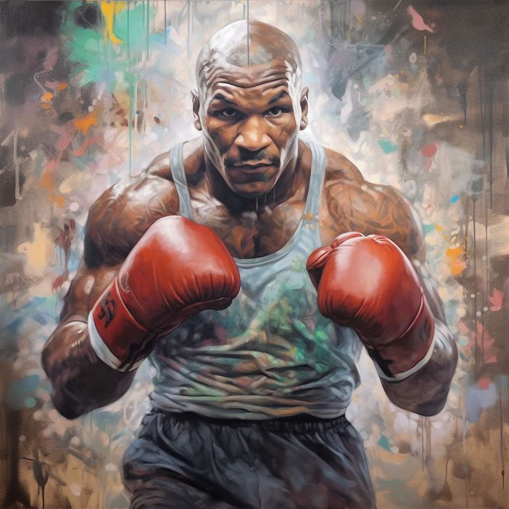 Mike-Tyson-champion-boxeur-peinture-maserre
